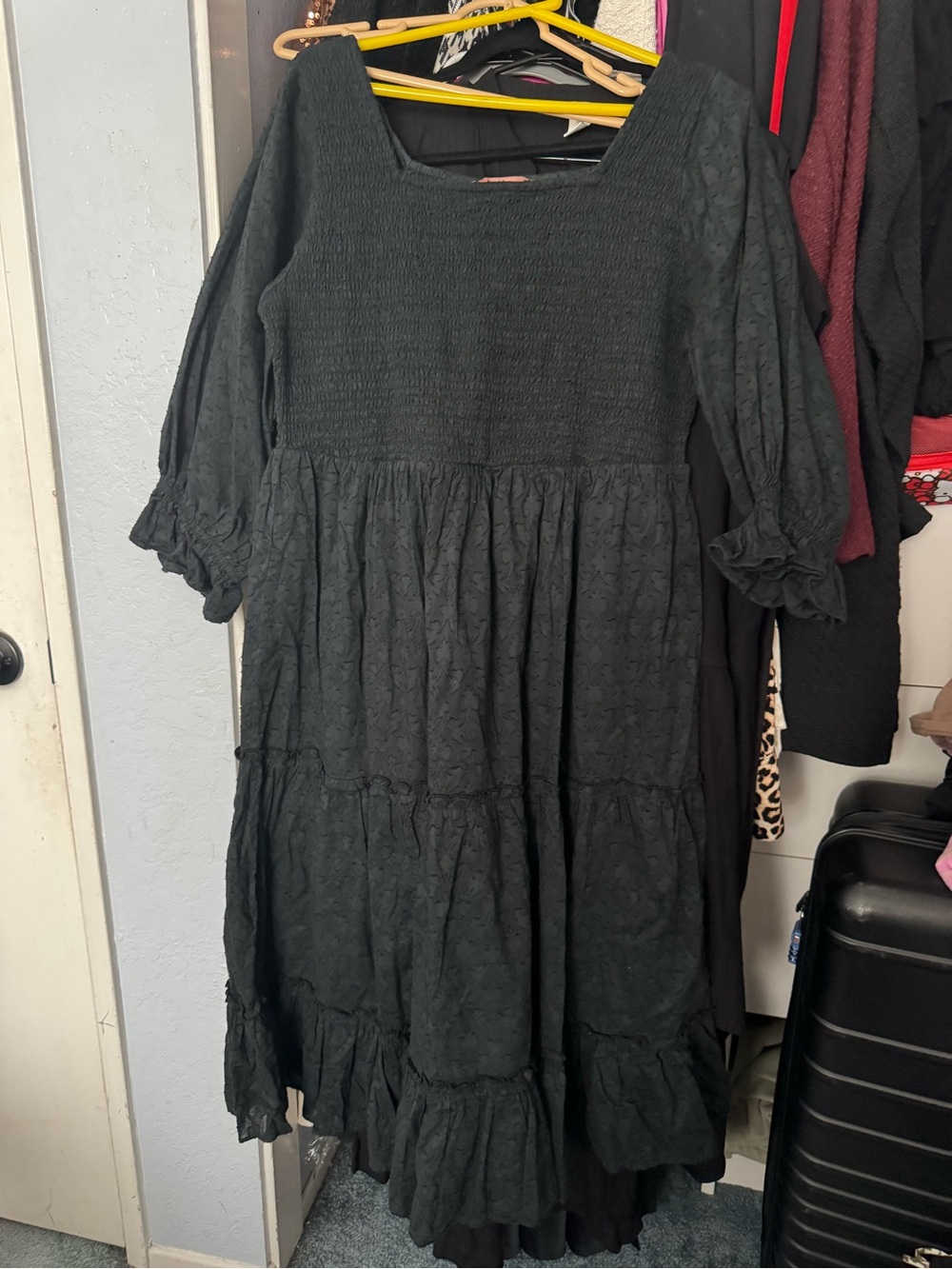 JessaKae Black Smocked Dress